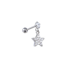 PIERCING DANCING ZIRCONIA STAR ZILVER EP415-1