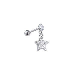 PIERCING DANCING ZIRCONIA STAR ZILVER EP415-1