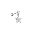 Day & Eve PIERCING DANCING ZIRCONIA STAR ZILVER EP415-1