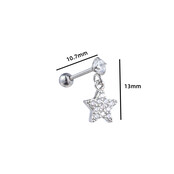 PIERCING DANCING ZIRCONIA STAR ZILVER EP415-1 PIERCING DANCING ZIRCONIA STAR ZILVER EP415-1