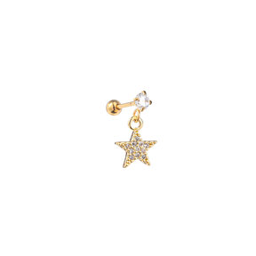PIERCING DANCING ZIRCONIA STAR GOUD EP415-2