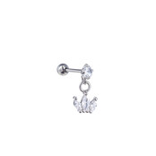 PIERCING DANCING ZIRCONIA CROWN ZILVER EP416-1 PIERCING DANCING ZIRCONIA CROWN ZILVER EP416-1