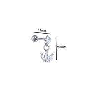 PIERCING DANCING ZIRCONIA CROWN ZILVER EP416-1 PIERCING DANCING ZIRCONIA CROWN ZILVER EP416-1