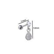 PIERCING DANCING ZIRCONIA DROP ZILVER EP417-1 PIERCING DANCING ZIRCONIA DROP ZILVER EP417-1
