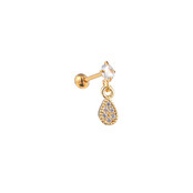 PIERCING DANCING ZIRCONIA DROP GOUD EP417-2