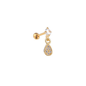 PIERCING DANCING ZIRCONIA DROP GOUD EP417-2