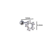 PIERCING ZIRCONIA ROUND ZILVER EP419-1 PIERCING ZIRCONIA ROUND ZILVER EP419-1