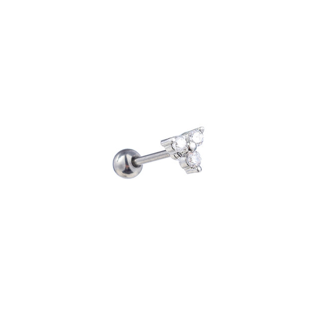 PIERCING ZIRCONIA TRIANGLE ZILVER EP421-1 PIERCING ZIRCONIA TRIANGLE ZILVER EP421-1