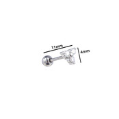 PIERCING ZIRCONIA TRIANGLE ZILVER EP421-1 PIERCING ZIRCONIA TRIANGLE ZILVER EP421-1