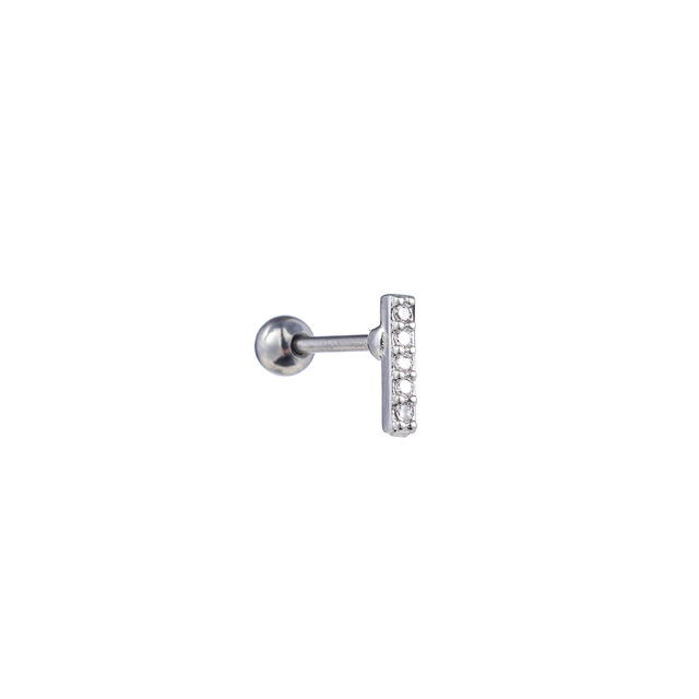 PIERCING ZIRCONIA BAR ZILVER EP422-1