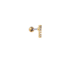 PIERCING ZIRCONIA BAR GOUD EP422-2
