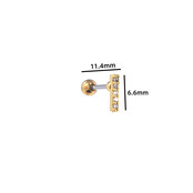 PIERCING ZIRCONIA BAR GOUD EP422-2 PIERCING ZIRCONIA BAR GOUD EP422-2