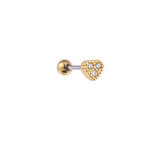 PIERCING ZIRCONIA HEART GOUD EP423-2
