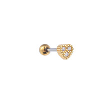 PIERCING ZIRCONIA HEART GOUD EP423-2