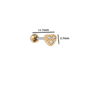 PIERCING ZIRCONIA HEART GOUD EP423-2 PIERCING ZIRCONIA HEART GOUD EP423-2