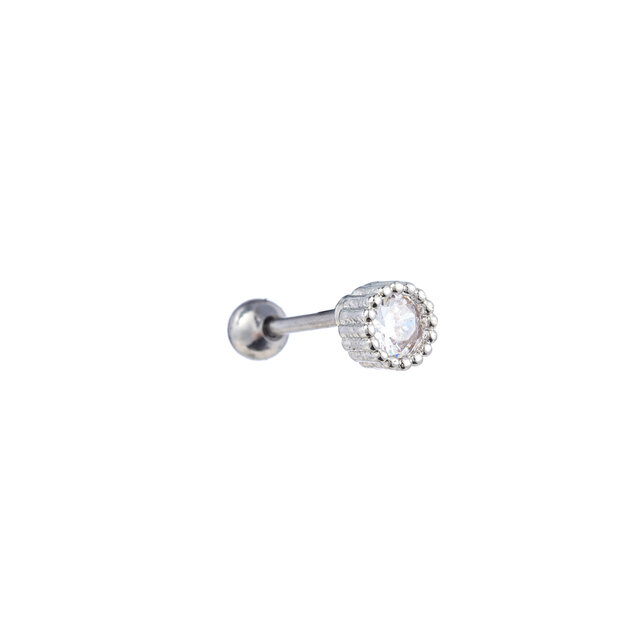 PIERCING ZIRCONIA STONE ZILVER EP424-1 PIERCING ZIRCONIA STONE ZILVER EP424-1