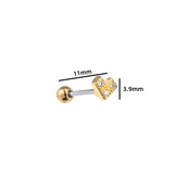 PIERCING ZIRCONIA SYMBOL V GOUD EP426-2 PIERCING ZIRCONIA SYMBOL V GOUD EP426-2