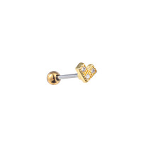 PIERCING ZIRCONIA SYMBOL V GOUD EP426-2