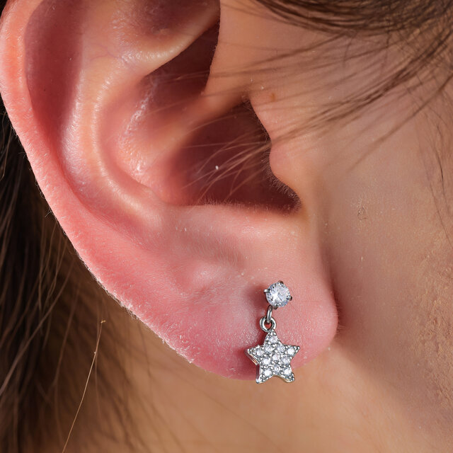 PIERCING DANCING ZIRCONIA STAR ZILVER EP415-1 PIERCING DANCING ZIRCONIA STAR ZILVER EP415-1