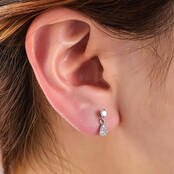 PIERCING DANCING ZIRCONIA DROP ZILVER EP417-1 PIERCING DANCING ZIRCONIA DROP ZILVER EP417-1