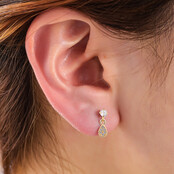 PIERCING DANCING ZIRCONIA DROP GOUD EP417-2