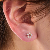 PIERCING ZIRCONIA ROUND ZILVER EP419-2 PIERCING ZIRCONIA ROUND ZILVER EP419-2