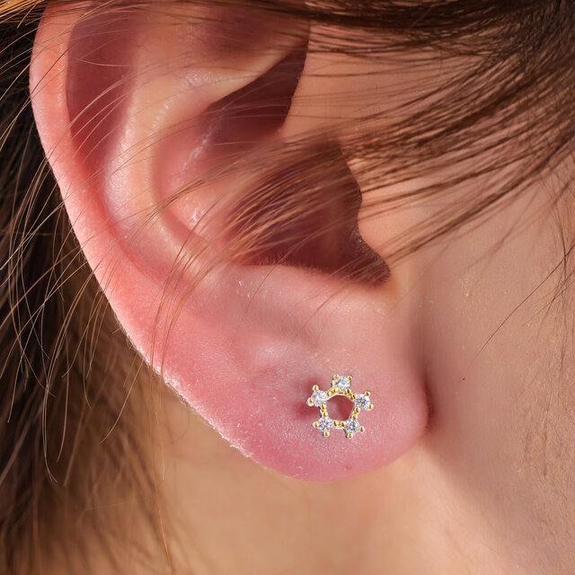 PIERCING ZIRCONIA ROUND ZILVER EP419-2 PIERCING ZIRCONIA ROUND ZILVER EP419-2