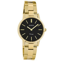 Goudkleurige OOZOO horloge met goudkleurige roestvrijstalen armband - C20114