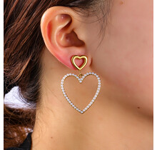 PEARL DOTS HEART OORBELLEN E4490-2