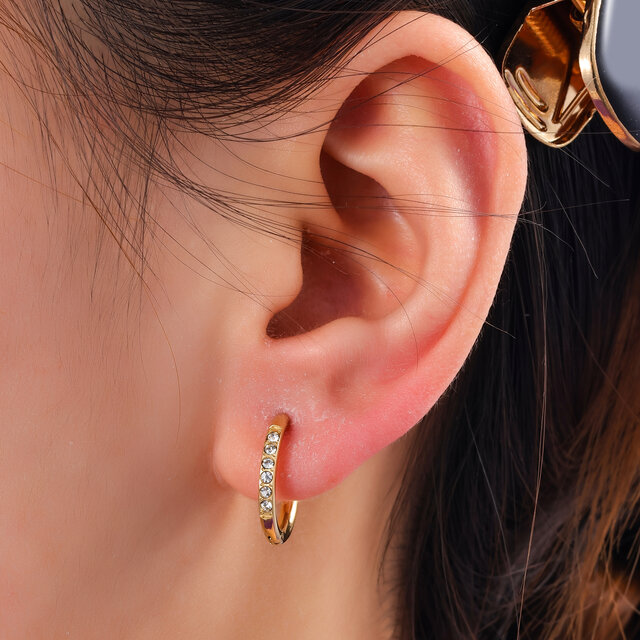 SPARKLE HOOP 15MM OORBELLEN E4478-2