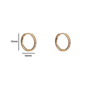 SPARKLE HOOP 15MM OORBELLEN E4478-2