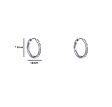 SPARKLE HOOP 15MM OORBELLEN E4478-1