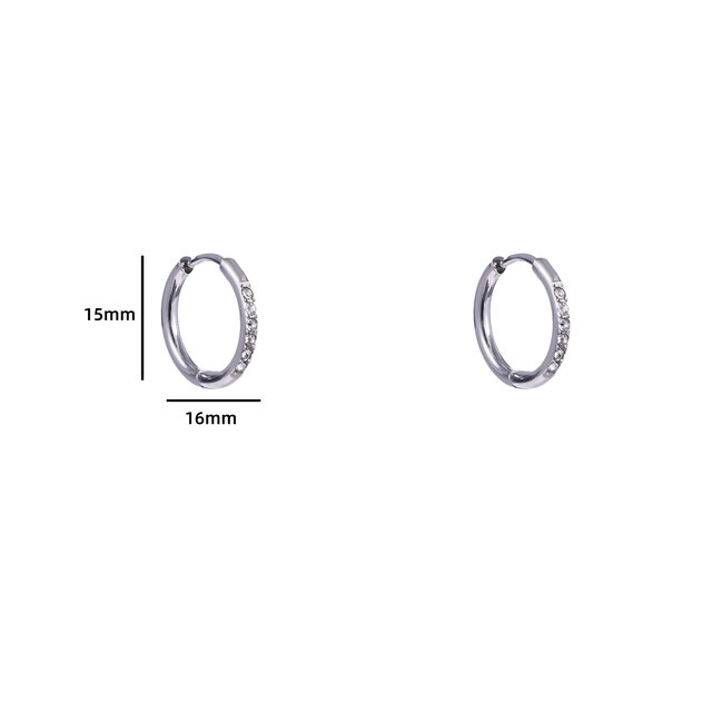 SPARKLE HOOP 15MM OORBELLEN E4478-1