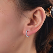 SPARKLE HOOP 12MM OORBELLEN E4477-1 SPARKLE HOOP 12MM OORBELLEN E4477-1