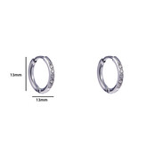 SPARKLE HOOP 12MM OORBELLEN E4477-1 SPARKLE HOOP 12MM OORBELLEN E4477-1