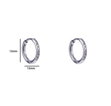 SPARKLE HOOP 12MM OORBELLEN E4477-1