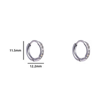 SPARKLE HOOP 10MM OORBELLEN E4476-1
