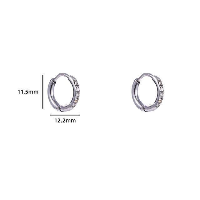 SPARKLE HOOP 10MM OORBELLEN E4476-1