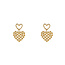 Day & Eve CHECKERD HEART OORBELLEN E4304-2