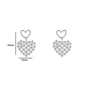 CHECKERD HEART OORBELLEN E4304-1 CHECKERD HEART OORBELLEN E4304-1