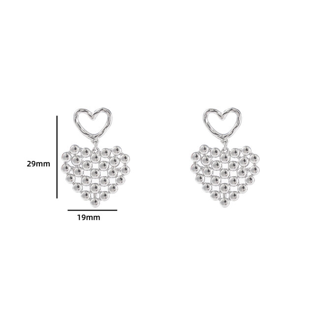 CHECKERD HEART OORBELLEN E4304-1 CHECKERD HEART OORBELLEN E4304-1