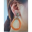 Day & Eve by Go Dutch Label E4109-4 Glass Drop - 14K + Coral