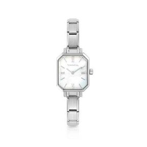 Nomination PARIS watch with NEW RECTANGULAR steel strap 076037-008 White Mother of Pearl