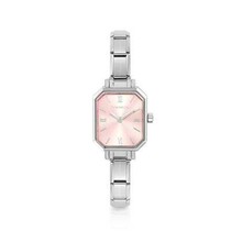Nomination PARIS watch with NEW RECTANGULAR steel strap 076037-014 Pink