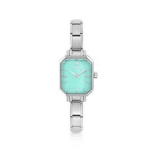 Nomination PARIS watch with NEW RECTANGULAR steel strap 076037-032 Green Water