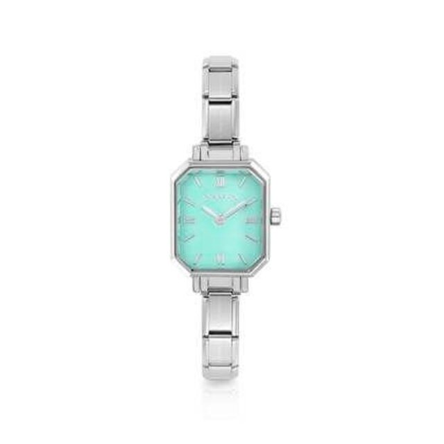 Nomination PARIS watch with NEW RECTANGULAR steel strap 076037-032 Green Water