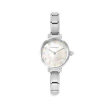Nomination PARIS watch with steel strap OVAL with cz 076038-008 White Mother of Pearl