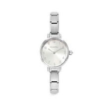 Nomination PARIS watch with steel strap OVAL with cz 076038-017 Silver