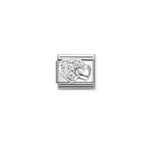 NOMINATION COMPOSABLE CL SYMBOL RAISED HEART WHITE 330304/47