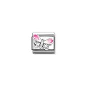 Nomination Link - 330321-09 - Classic CL SYMBOLS - Butterfly Pink White